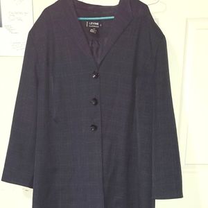 Larry Levine classic gray pant suit size 30w